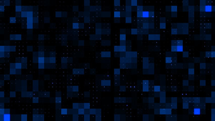 Dark Blue Network Grid Abstract Tech Pattern Background