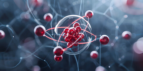 Estrutura do átomo com elétrons orbitando