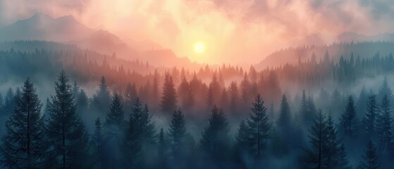An atmospheric illustration of a dense