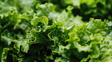Closeup of a Fresh Green Salad