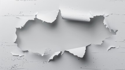 Obraz premium Torn paper with hole mockup design