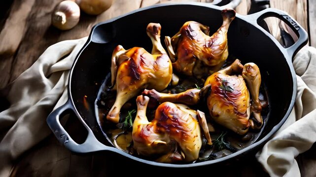  Deliciously roasted chicken drumsticks ready to be savored