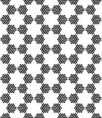 Black and white seamless abstract pattern. Background and backdrop. Grayscale ornamental design.