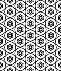 Black and white seamless abstract pattern. Background and backdrop. Grayscale ornamental design.