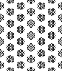 Black and white seamless abstract pattern. Background and backdrop. Grayscale ornamental design.