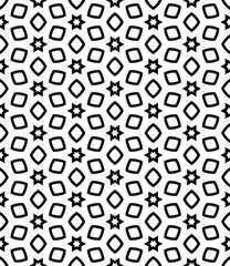 Black and white seamless abstract pattern. Background and backdrop. Grayscale ornamental design.