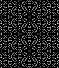 Black and white seamless abstract pattern. Background and backdrop. Grayscale ornamental design.