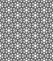 Fototapeta premium Black and white seamless abstract pattern. Background and backdrop. Grayscale ornamental design.