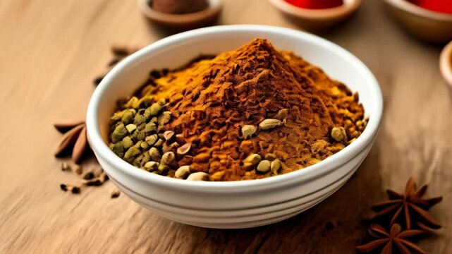  Aromatic spices in a bowl ready to enhance your culinary creations