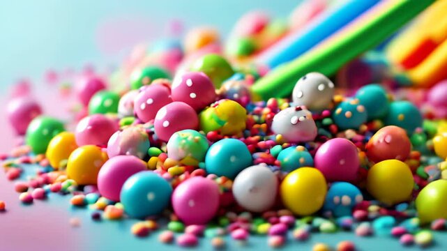  A vibrant explosion of candy delight