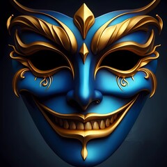 Naklejka premium Mardi Gras Mask.