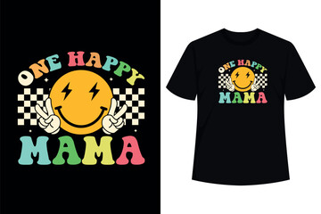 One Happy Dude Mama 1st Birthday Family Matching T-Shirt