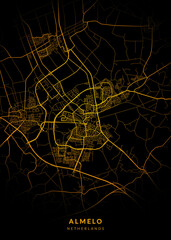 Almelo City Map Poster Minimalist - Almelo City Modern Wall Art Home Decor Ready to Printable
