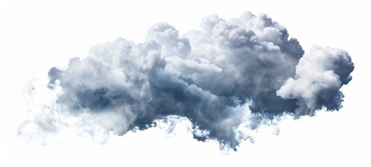 grey cloud on white background