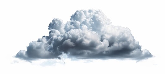 grey cloud on white background