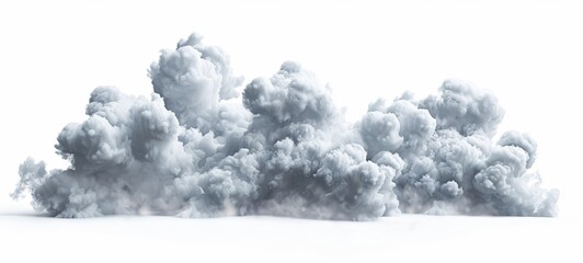 grey cloud on white background