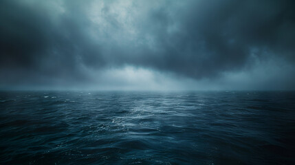 horror black blue sky, sea haunted cloud, scary ocean, depression background, mystery gloomy dark theme, blur texture,
