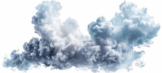 grey cloud on white background