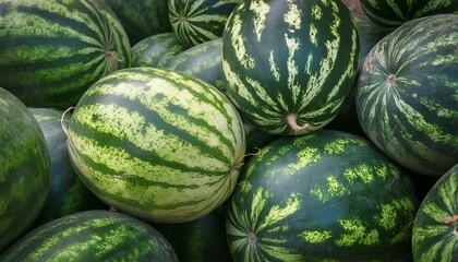 Pile of watermelons as background. 