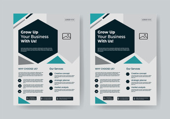 business flyer template one coloe design