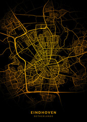 Eindhoven City Map Poster Minimalist - Eindhoven City Modern Wall Art Home Decor Ready to Printable
