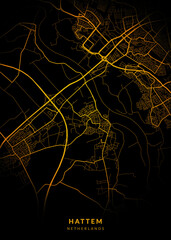 Hattem City Map Poster Minimalist - Hattem City Modern Wall Art Home Decor Ready to Printable
