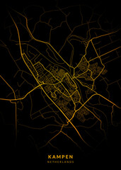 Kampen City Map Poster Minimalist - Kampen City Modern Wall Art Home Decor Ready to Printable
