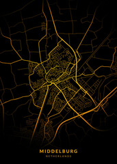 Middelburg City Map Poster Minimalist - Middelburg City Modern Wall Art Home Decor Ready to Printable
