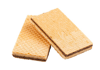 Pile of chocolate wafers 