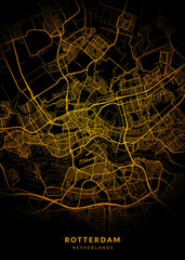 Rotterdam City Map Poster Minimalist - Rotterdam City Modern Wall Art Home Decor Ready to Printable
