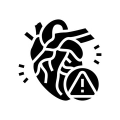 cardiovascular disease obesity overweight glyph icon vector. cardiovascular disease obesity overweight sign. isolated symbol illustration