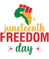 Obraz premium Juneteenth Freedom Day 1865, t-shirt design vector