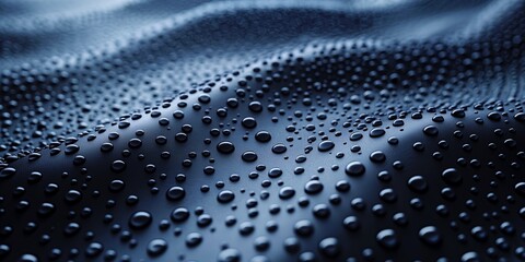 Luxurious minimalist background featuring water droplets on a dark surface, perfect for high-end interiors