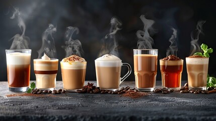 Variety of Coffee Drinks