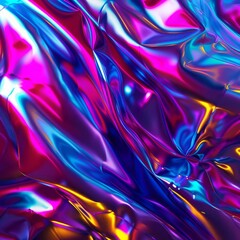 Fototapeta premium Gradient background with holographic patterns, cyberpunk, neon shades, digital painting, edgy and futuristic for tech promotions