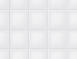 White ceramic tile wall background seamless. Vector illustration.