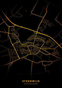 Steenwijk City Map Poster Minimalist - Steenwijk City Modern Wall Art Home Decor Ready to Printable
