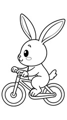 Obraz premium bunny on a bike