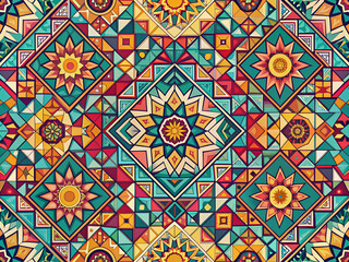 Seamless pattern. Vintage decorative elements. Hand drawn background. Islam, Arabic, Indian motifs