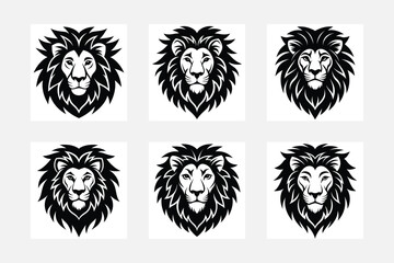 Lion set of logos 