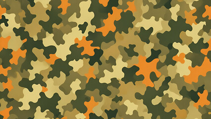 Fototapeta premium War camouflage seamless texture, 16:9, with copyspace, 300 dpi