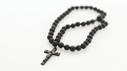 Fototapeta premium rosary on a white