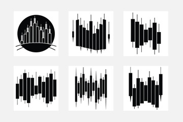 set of black and white barcode for business 