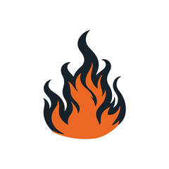 Fire flames  vector illustration.