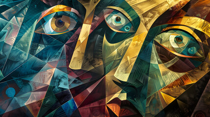 Obraz premium &nbsp;human face and abstract&nbsp;