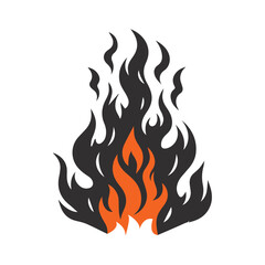 Fire flames  vector illustration.