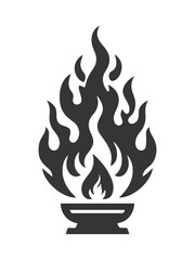 Fire flames  vector illustration.