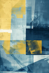 Fototapeta premium grunge background in blue and yellow