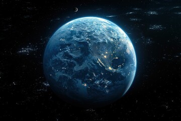 Fototapeta premium Planet Earth, highly detailed and realistic, colorful, highly detailed, realistic illustration