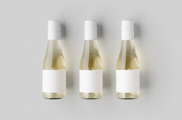 Small white wine bottle mockup. Burgundy, alsace, rhone shape.